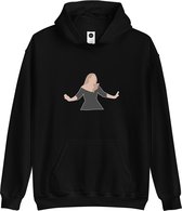 Hoodie Sweater | Adele | Muziek | Merchandise | Merch - Maat M - Trui - Kleding - Zwart - Unisex - Katoen - Polyester - Capuchon - Lange mouw - Steekzakken