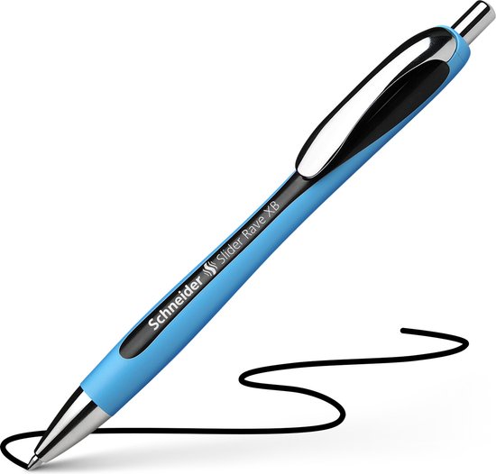 Schneider balpen - Slider Rave - penpunt XB - schrijfkleur zwart - S-132501