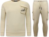 Trendy Tracksuit Heren Casual - Bruin