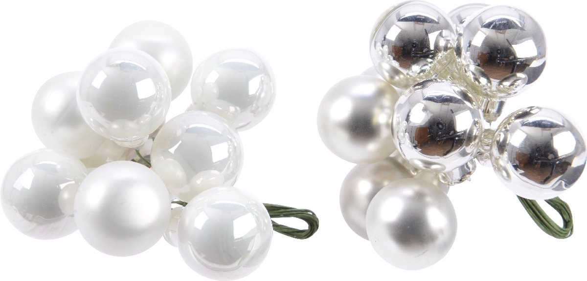 Bal glas draad gl-m d2 cm assorti 10st