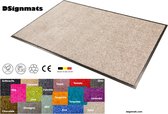 Wash & Clean deurmat, droogloop, ook voor professioneel gebruik, kleur "Sand" machine wasbaar 30°, 90 cm x 55 cm.