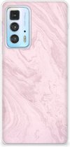 Smartphone hoesje Motorola Edge 20 Pro Leuk Hoesje Marble Pink