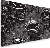 Schilderij - Reclame voor Koffie, Getekend, Premium Print