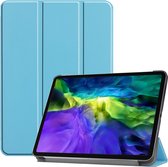 iPad Pro 11 inch hoes - Tri-Fold case - iPad 2021 (11'') hoes - hoes ipad Pro 2020 - iPad 11 inch (2021/2020/2018) case Tri-Fold - Licht Blauw