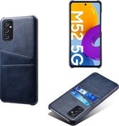 Backcover met Opbergvakjes + PMMA Screenprotector voor Galaxy M52 5G _ Blauw