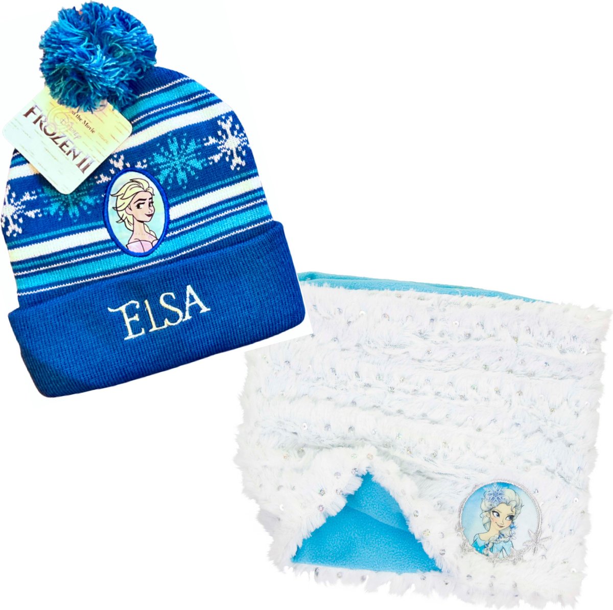 Disney Frozen set / winterset - 2-delig - muts + colsjaal - met pailletten - Maat 52 cm (+/- 2-4 jaar)