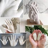 3D hand afdrukken|Compleet Start Set |één (volwassen) hand| Gipsafdrukken| drie-Dimensionale Gips model | 3D Gips Handafdrukken|200 gram Molding 3D mix | Bodycasting Set|Alginaat|Rubber|Afdru