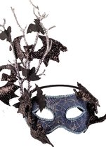 Carnival Toys Verkleedmasker Vleermuis Dames Nylon Zwart
