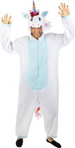 FUNIDELIA Blauw Eenhoorn Onesie Kostuum - Maat: L-XL