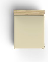 Jersey hoeslaken - beige - 180x200 / 200x200 cm - stretch - 100% katoen