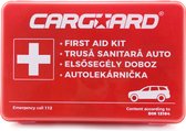 CARGUARD Verbanddoos EHBO KIT Koffer - 43-delig - Verbandtrommel Doos Auto - Rood - met Verband, Pleisters, Schaar, Mondkapjes, etc.
