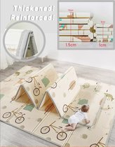 DENDARDEV® - Dubbelzijdig Speelkleed – Baby Speelmat 120cm × 120cm - Speelkleed - Kinderen Playmat - Baby Mat dubbelzijdig print