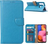 LuxeBass Hoesje geschikt voor Samsung Galaxy M11 - Bookcase Turquoise - portemonnee hoesje - telefoonhoes - gsm hoes - telefoonhoesjes
