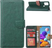 LuxeBass Hoesje geschikt voor Huawei P40 - Bookcase Groen - portemonnee hoesje - telefoonhoes - gsm hoes - telefoonhoesjes