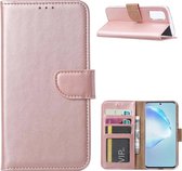 LuxeBass Hoesje geschikt voor Samsung Galaxy S20 Ultra - Bookcase Rose Goud - portemonnee hoesje - telefoonhoes - gsm hoes - telefoonhoesjes