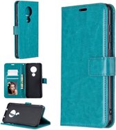 LuxeBass Hoesje geschikt voor Nokia 3.4 - Bookcase Turquoise - portemonnee hoesje - telefoonhoes - gsm hoes - telefoonhoesjes