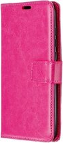 LuxeBass Hoesje geschikt voor Samsung Galaxy A20s Hoesje Bookcase Roze - telefoonhoes - gsm hoes - telefoonhoesjes