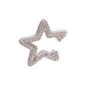 Bukuri ster earcuff - zilver - star earcuff - zilverkleurig - Staal - Geen edelsteen - Geen diamant - Vrouwen - Geen hanger - Assortiment