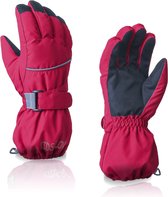 Waterafstotende Skiwanten/ Kinder Handschoenen - Sleeën/Skiën/Snowboarden/Buiten Spelen in de Winter -4-6Jaar Jongens/Meisjes/Kinderen - Maat S - Rood - Kerst/Eindjaar voor Sale!