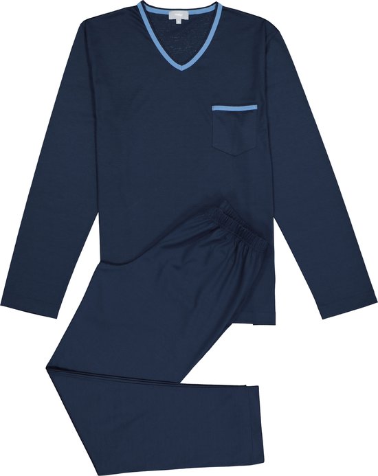Mey Tweedelige Lange Pyjama Heren 18881 - 48 - Blauw