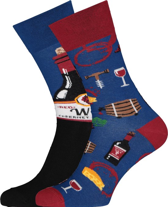 Toffe Sokken - Gekke Sokken - Cabernet Sockvignon by Many Mornings Maat: 39 t/m 42