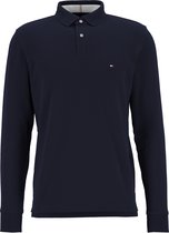 Tommy Hilfiger - Poloshirt Long Sleeve Navy - Regular-fit - Heren Poloshirt Maat 3XL