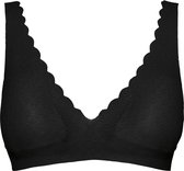 Sloggi Women ZERO Feel Lace Bralette - kanten dames top zonder beugels - zwart -  Maat: XL