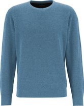 CASA MODA comfort fit trui - middenblauw melange - Maat: 5XL