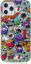 Apple iPhone 12 Hoesje - Mobigear - Design Serie - TPU Backcover - Graffiti - Hoesje Geschikt Voor Apple iPhone 12