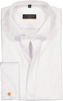 ETERNA slim fit overhemd - dubbele manchet - niet doorschijnend twill heren overhemd - wit - Strijkvrij - Boordmaat: 44