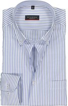 ETERNA modern fit overhemd - Oxford heren overhemd - lichtblauw met wit gestreept - Strijkvrij - Boordmaat: 39