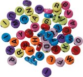 Letterkraal 7mm gekleurd mix ca. 90 gram/800st.