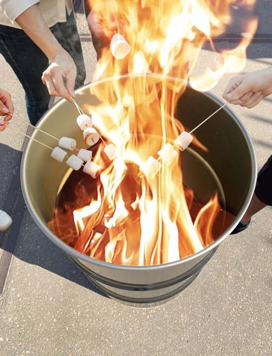 Barrelkings Industrial Fire baril brasero 60 litres baril de ptrole en  mtal noir 40x58 | bol