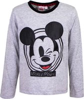 Mickey Mouse longsleeve met opdruk grijs MT 110/116