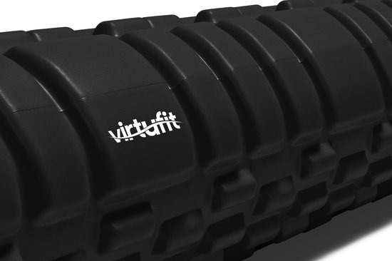 Foam Roller - VirtuFit Grid Massage Roller - 62 cm - Zwart - Foamrol - Foamroller - Virtufit