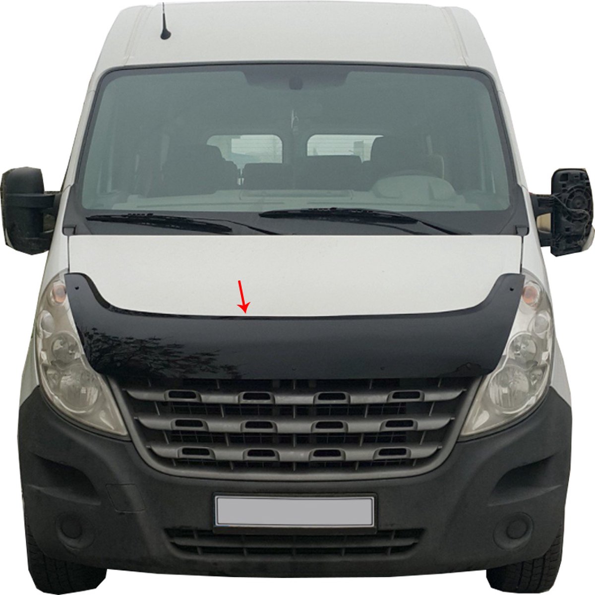 Déflecteur De Capot Renault Master 2010-2014 – Acrylique Noir Protection Élégante Sans Perçage
