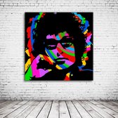 Bob Dylan Pop Art Poster in lijst - 95 x 95 cm Fotopapier Mat 180 gr Framed - Popart Wanddecoratie