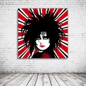 Pop Art Siouxsie Poster in lijst - 90 x 90 cm en 2 cm dik - Fotopapier Mat 180 gr Framed - Popart Wanddecoratie inclusief lijst