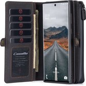 CASEME Luxe Multi Portemonnee hoesje voor de Samsung Galaxy S21 - zwart