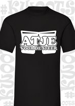 ATJE VOOR DE SFEER heren t-shirt - Zwart - Maat 3XL - korte mouwen - grappige teksten - leuke shirtjes - humor - quotes - kwoots - kado - cadeau - Sfeermaker - Gezelligheid kent ge