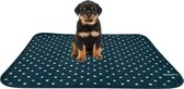 Sharon B - puppy training pad - plasmat - grijs met witte stippen - 60x45 cm - hondentoilet - herbruikbaar - wasbaar