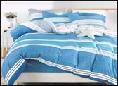 dekbedovertrekset tweepersoons met 2 slopen 160/200  blauw thema marine