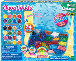 foto van Aquabeads 31502 navulling Mega parelpakket - 2400 parels in handige opbergbox