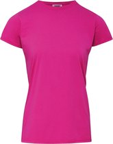 Basic ronde hals t-shirt comfort colors fuchsia voor dames - Dameskleding t-shirt fuchsia S (36/48)