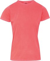 Basic t-shirt comfort colors neon oranje voor dames maat XL