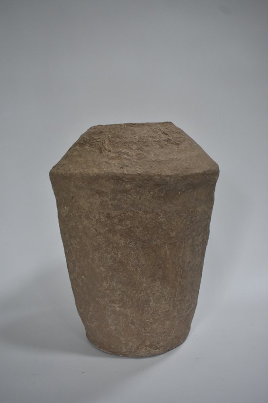 JLine Vaas Pot Large Chad Papier Mache Bruin Grote Pot