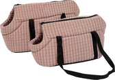 van Dam Exclusive® Honden reistas - Katten reis tas - Milano reistas - Draagtas hond - Transporttas Kat - Transporttas hond - Reismand kat - Reismand hond - Dieren Rugzak - Licht Bruin