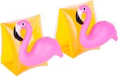 Opblaasbare Zwembandjes - Zwemhulp - Zwemmouwtjes - Zwemvleugels - Geel - Flamingo Zwembandje - 25x15CM