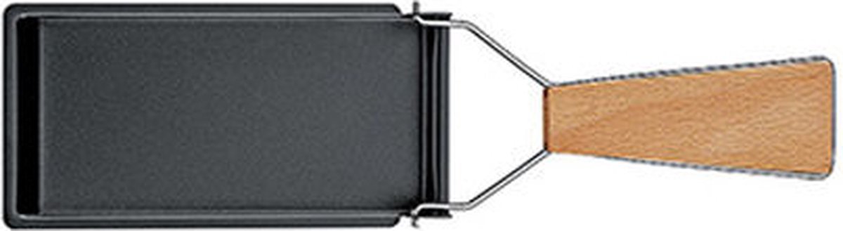 Raclette voor de BBQ - Mini Raclette incl kunststof spatel - Met houten handvat - Handig om mee te nemen - Kaaspannetje