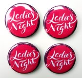 Set de 4 boutons Lady's Night - bouton - enterrement de vie de jeune fille - party